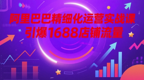 阿里巴巴精细化运营实战课，引爆1688店铺流量-鼎誉项目网