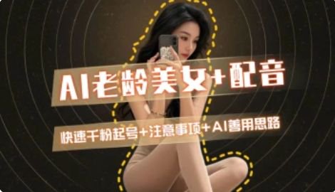 AI老龄美女涨粉+变现_快速千粉起号思路-鼎誉项目网