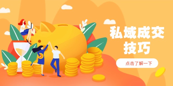 私域成交技巧，帮你从入门到精通，破解四大痛点，快速变现，轻松收钱-鼎誉项目网