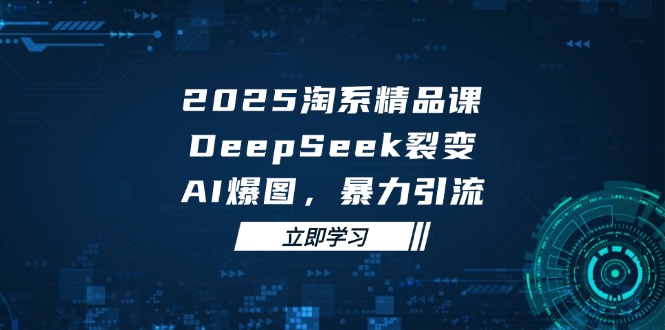 2025 淘系精品课，DeepSeek 裂变，AI 爆图，暴力引流-鼎誉项目网