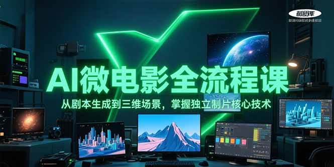 AI微电影全流程课，从剧本生成到三维场景，掌握独立制片核心技术-鼎誉项目网