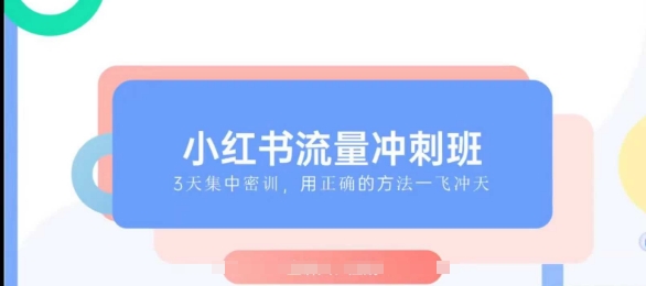 小红书流量冲刺班2025，最懂小红书的女人，快速教你2025年入局小红书-鼎誉项目网