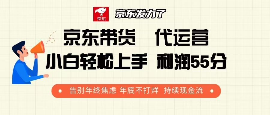 京东带货 代运营 利润55分 告别年终焦虑 年底不打烊 持续现金流-鼎誉项目网