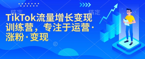 TikTok流量增长变现训练营，专注于运营·涨粉·变现-鼎誉项目网