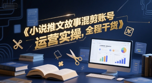 小说推文故事混剪账号运营实操，全程干货-鼎誉项目网