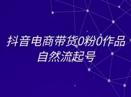 抖音电商带货0粉0作品自然流起号，抖音电商教程-鼎誉项目网