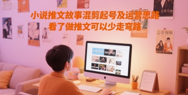 小说推文故事混剪起号及运营思路，看了做推文可以少走弯路-鼎誉项目网