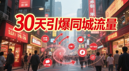 30天引爆同城流量：团购篇 认知篇 流量篇 来客篇 达人篇 老板人设IP篇 投流篇-鼎誉项目网