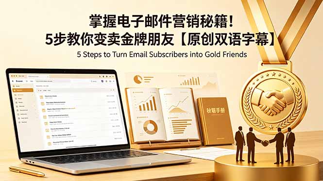 掌握电子邮件营销秘籍!5步教你变卖金牌朋友【原创双语字幕】-鼎誉项目网