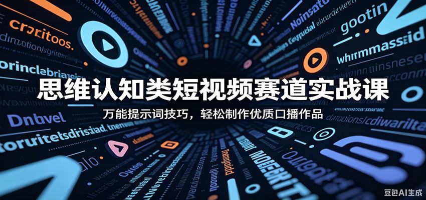 思维认知类短视频赛道实战课:万能提示词技巧,轻松制作优质口播作品-鼎誉项目网