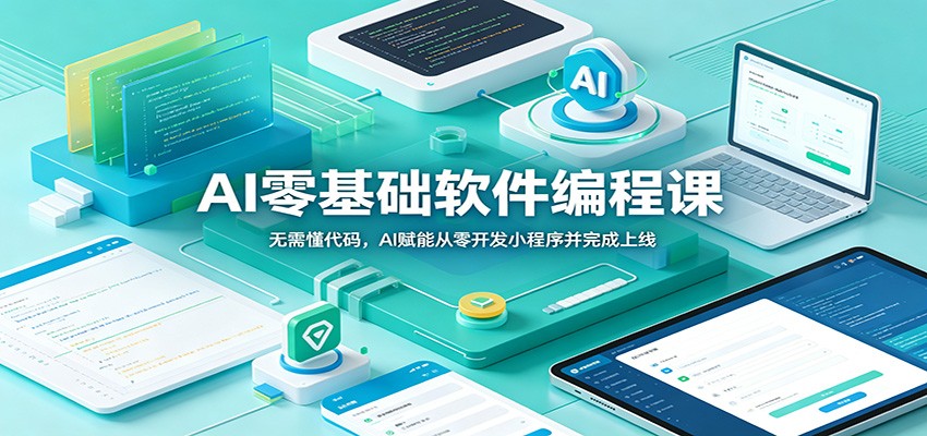 AI零基础软件编程课：无需懂代码，AI赋能从零开发小程序并完成上线-鼎誉项目网