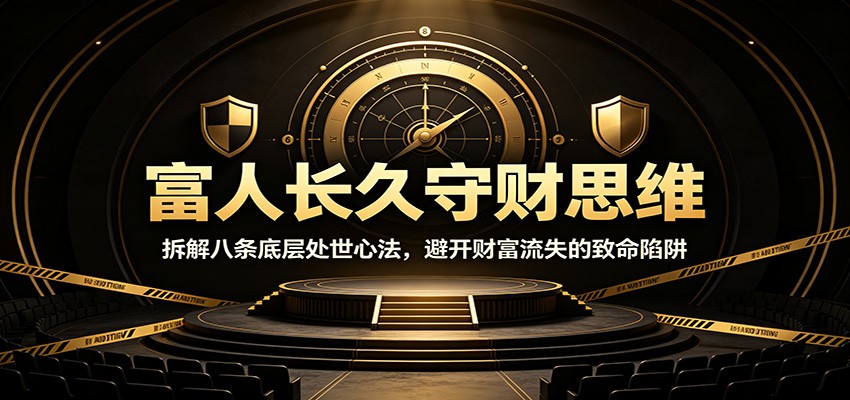 富人长久守财思维：拆解八条底层处世心法，避开财富流失的致命陷阱-鼎誉项目网