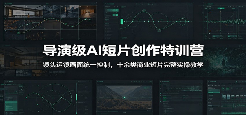导演级AI短片创作特训营：镜头运镜画面统一控制，十余类商业短片完整实操教学(更新)-鼎誉项目网