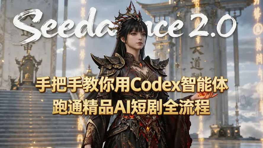 手把手教你用Seedance2.0+Codex智能体跑通精品AI短剧全流程(附3种skill技能-鼎誉项目网