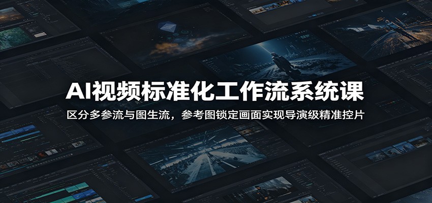 AI视频标准化工作流系统课：区分多参流与图生流，参考图锁定画面实现导演级精准控片-鼎誉项目网
