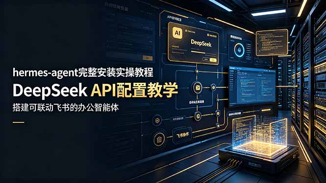 hermes-agent完整安装实操教程，DeepSeek API配置教学，搭建可联动飞书的办公智能体-鼎誉项目网