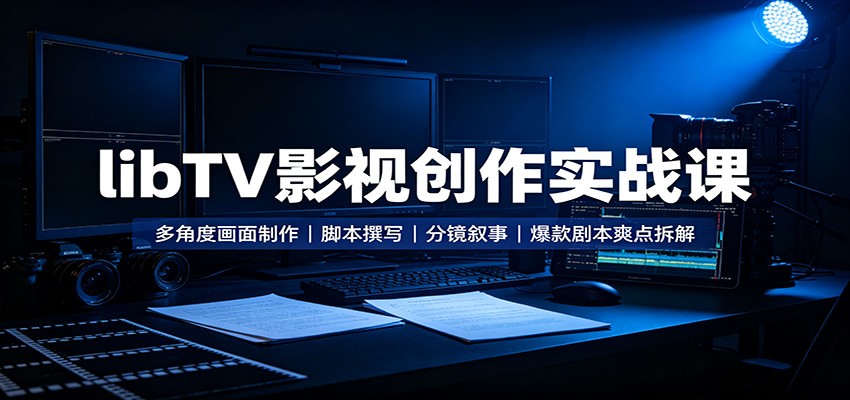 libTV影视创作实战课：多角度画面制作，脚本撰写，分镜叙事，爆款剧本爽点拆解-鼎誉项目网