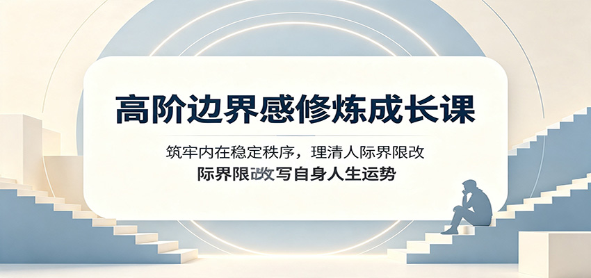 高阶边界感修炼成长课：筑牢内在稳定秩序，理清人际界限改写自身人生运势-鼎誉项目网