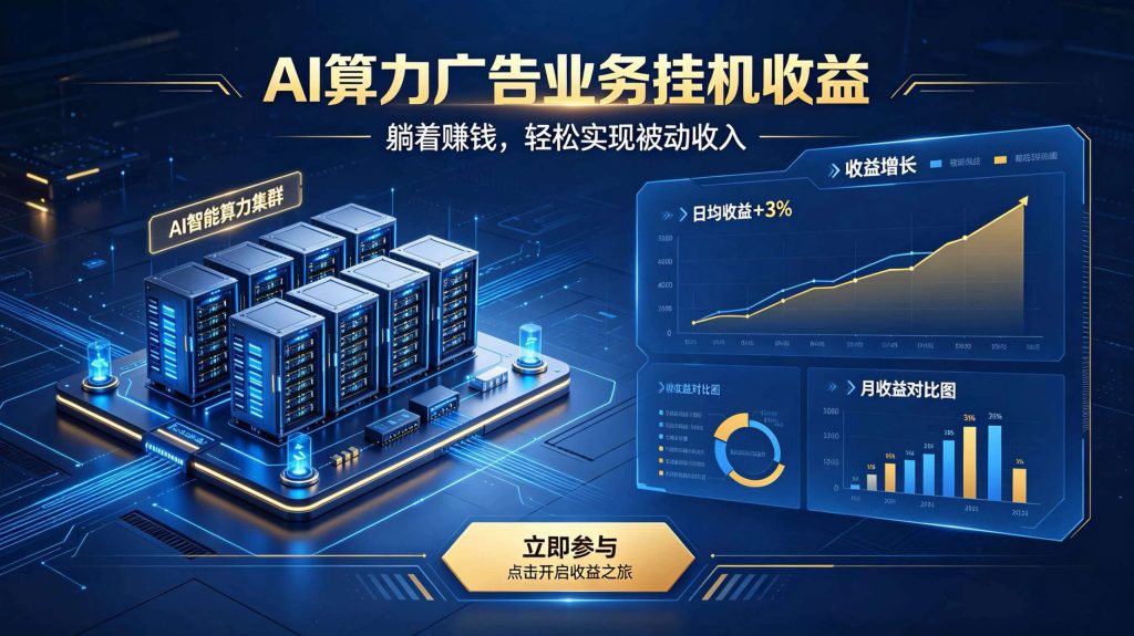 AI算力广告业务｜AI时代个人或工作室新赛道-鼎誉项目网
