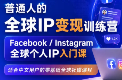 建立海外社媒底层逻辑，打造能变现的个人IP-鼎誉项目网