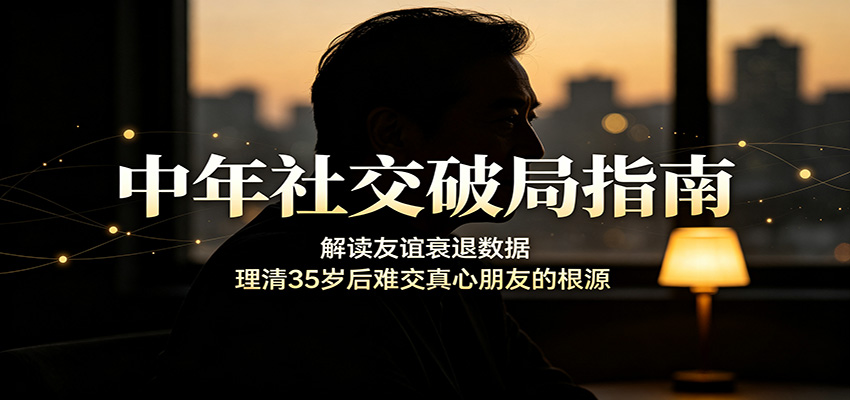 中年社交破局指南:解读友谊衰退数据,理清35岁后难交真心朋友的根源-鼎誉项目网