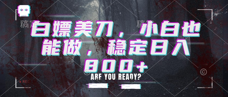 白嫖美刀,小白也能做,稳定日入800+-鼎誉项目网