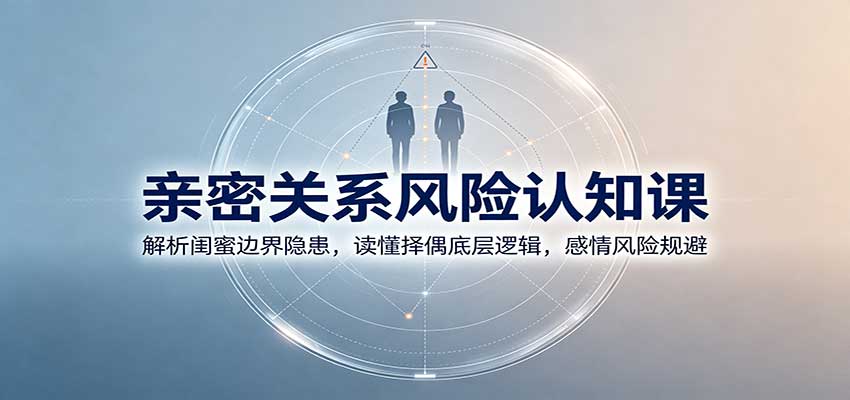 亲密关系风险认知课：解析闺蜜边界隐患，读懂择偶底层逻辑，感情风险规避-鼎誉项目网