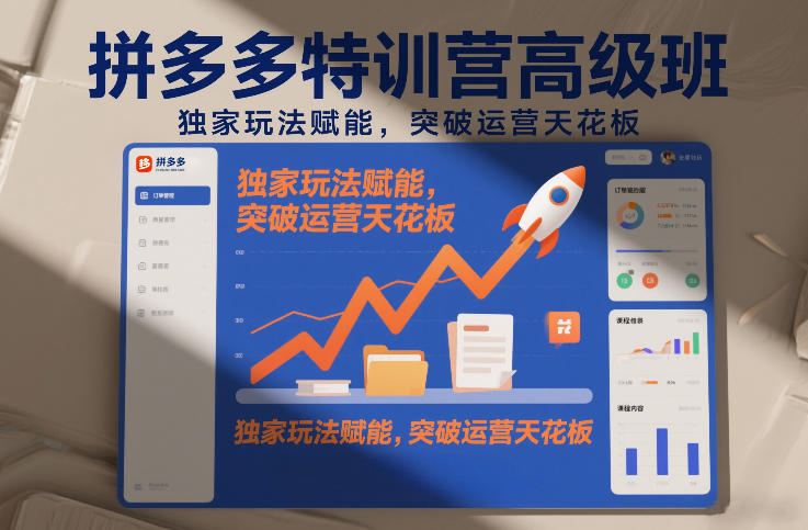 拼多多特训营高阶班,独家玩法赋能,突破运营天花板(更新260925)-鼎誉项目网