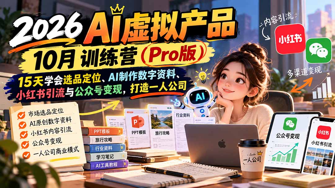 2026AI虚拟产品10月训练营(Pro版-鼎誉项目网