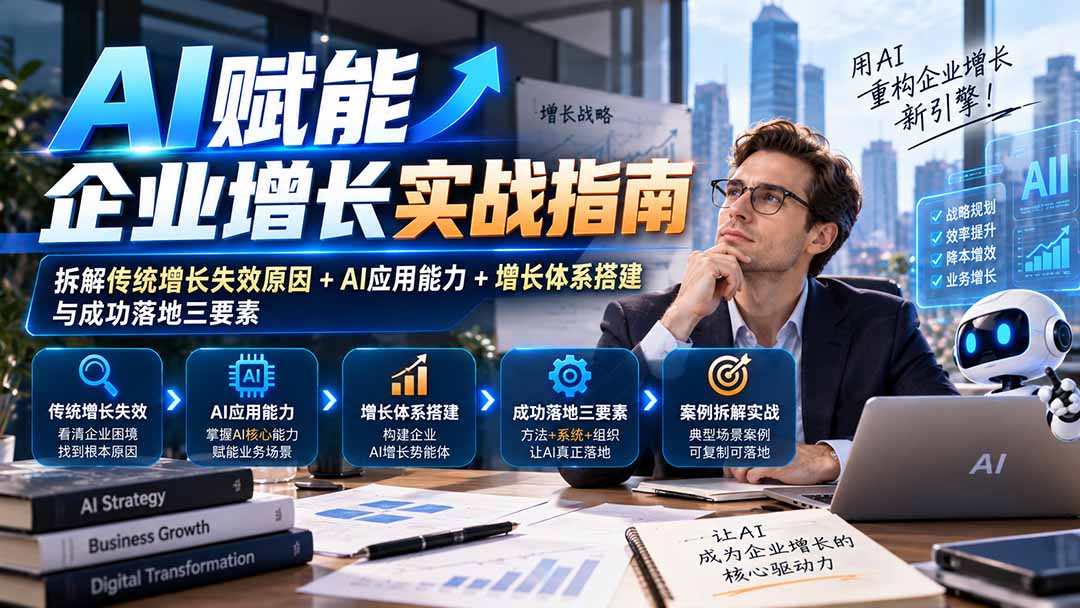 【无水印】AI赋能企业增长实战指南:拆解传统增长失效原因+AI应用能力+增长体系搭建与成功落地三要素-鼎誉项目网