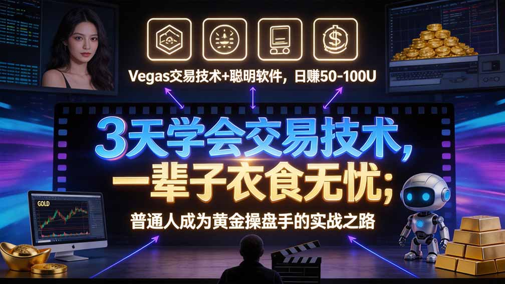 “顺势而为交易系统”3天学会交易技术,聪明软件辅助,小白也能看懂趋势交易,日入30-100U,长期稳定-鼎誉项目网