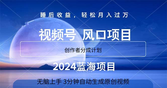 2024蓝海项目，3分钟自动生成视频，月入过万-鼎誉项目网