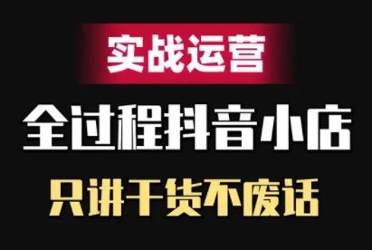 抖音小店精细化实战运营，只讲干货不废话-鼎誉项目网