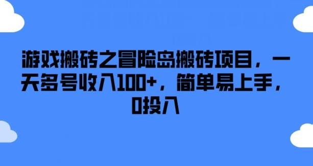 游戏搬砖之冒险岛搬砖项目，一天多号收入100+，简单易上手，0投入【揭秘】-鼎誉项目网