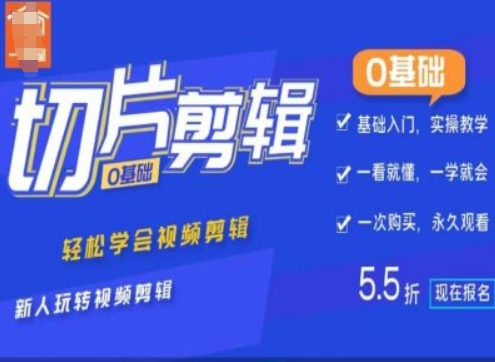 0基础IP切片剪辑，轻松学会视频剪辑，新人玩转视频剪辑-鼎誉项目网