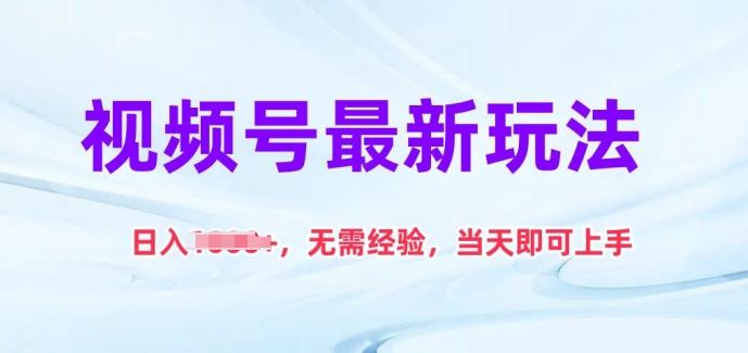 视频号最新玩法，日入1k+，无需经验，当天即可上手【揭秘】-鼎誉项目网