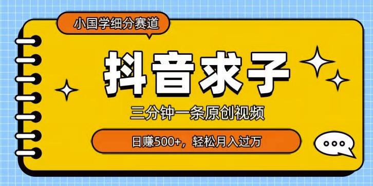 小国学细分赛道，三分钟一条原创视频，日赚500+，可矩阵复制-鼎誉项目网