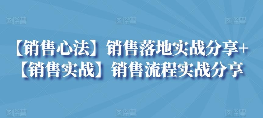 【销售心法】销售落地实战分享+【销售实战】销售流程实战分享-鼎誉项目网
