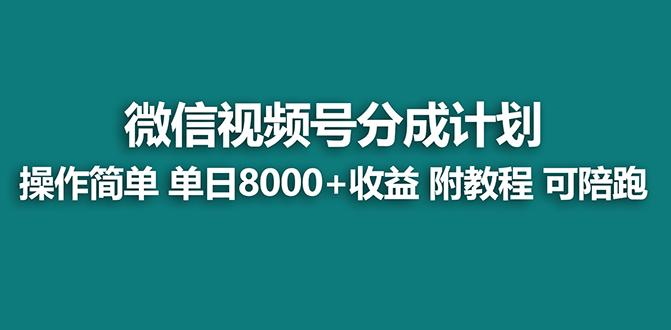 【蓝海项目】视频号分成计划最新玩法，单天收益8000+，附玩法教程，24年…-鼎誉项目网