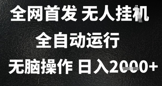 2025首发无人挂G项目，日入2k+，全自动运行，无脑操作，长期稳定 小白可玩【揭秘】-鼎誉项目网