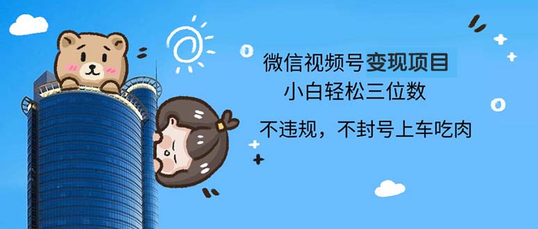 2024最新微信视频号变现项目，小白轻松月入四位数-鼎誉项目网