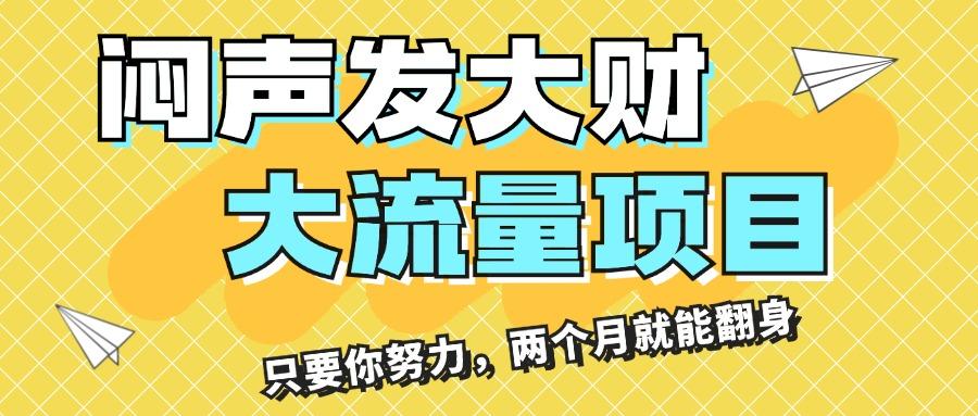 闷声发大财，大流量项目，月收益过3万，只要你努力，两个月就能翻身-鼎誉项目网