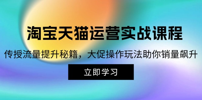 淘宝&天猫运营实战课程，传授流量提升秘籍，大促操作玩法助你销量飙升-鼎誉项目网