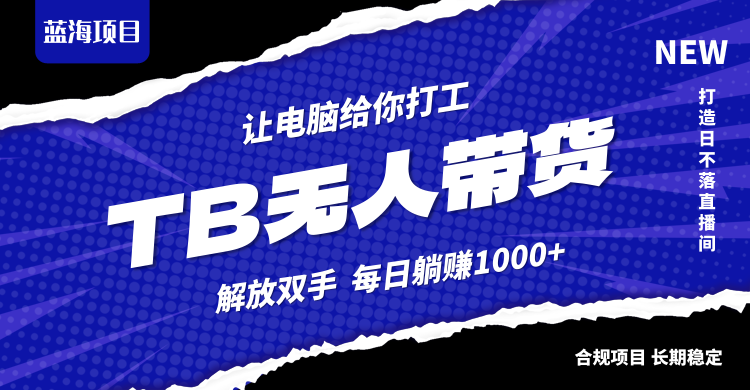 淘宝无人直播最新玩法，不违规不封号，轻松月入3W+-鼎誉项目网