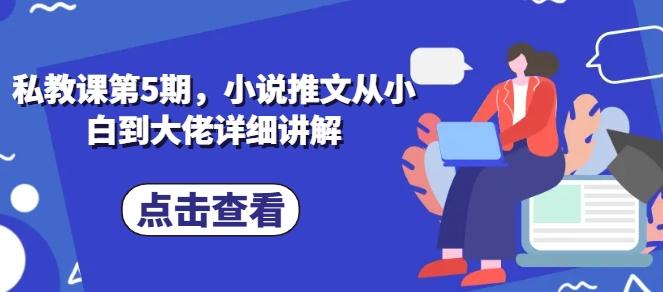 私教课第5期，小说推文从小白到大佬详细讲解-鼎誉项目网