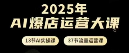 2025年AI爆店运营大课，13节AI实操课+37节流量运营课-鼎誉项目网
