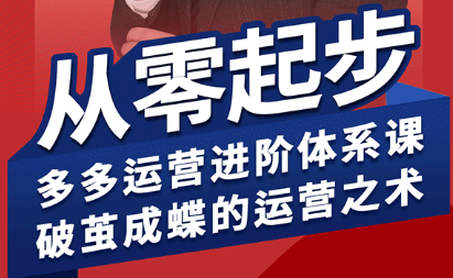 海神·拼多多运营进阶系统课(更新8月)-鼎誉项目网