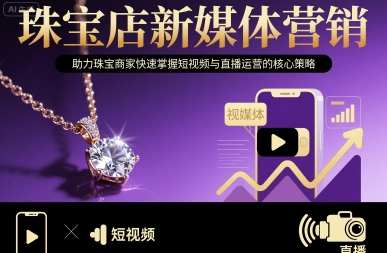 珠宝店新媒体营销，助力珠宝商家快速掌握短视频与直播运营的核心策略-鼎誉项目网
