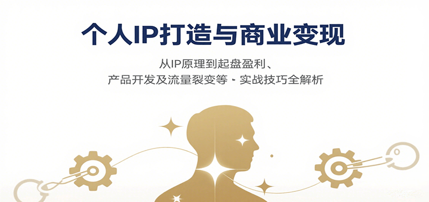 个人IP打造与商业变现,从IP原理到起盘盈利、产品开发及流量裂变等实战技巧全解析-鼎誉项目网