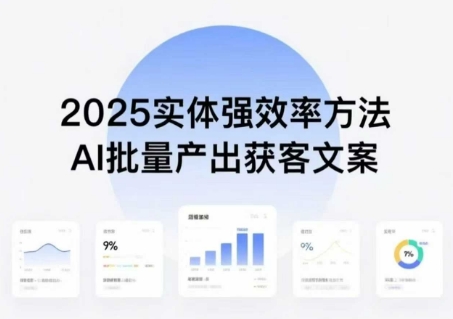 实体强效率方法：AI批量产出获客文案，2025年普通人拥抱AI，实现实体创收-鼎誉项目网